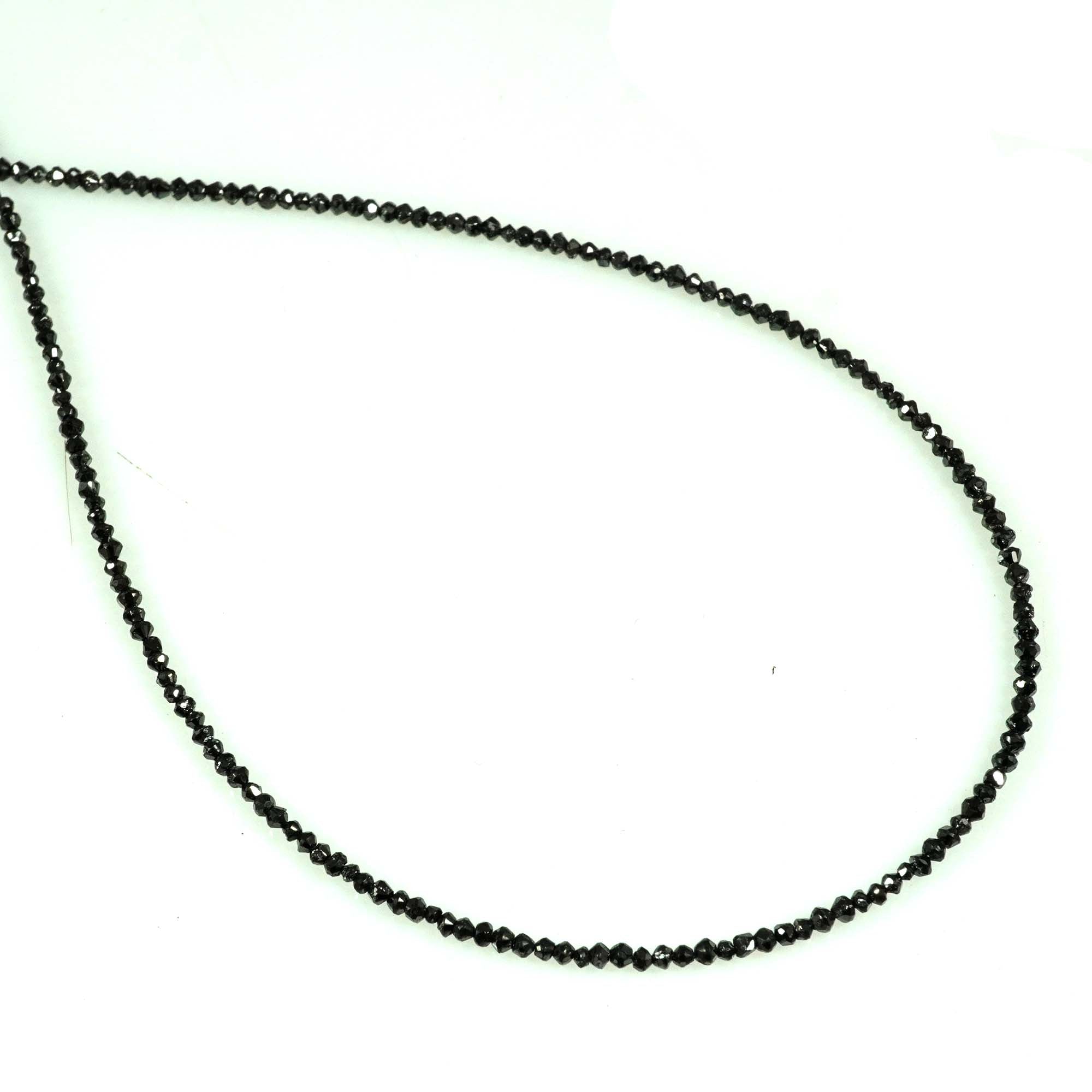 Amazing 4 Strands Black Diamond 60 cts Beads Necklace - Gleam Jewels